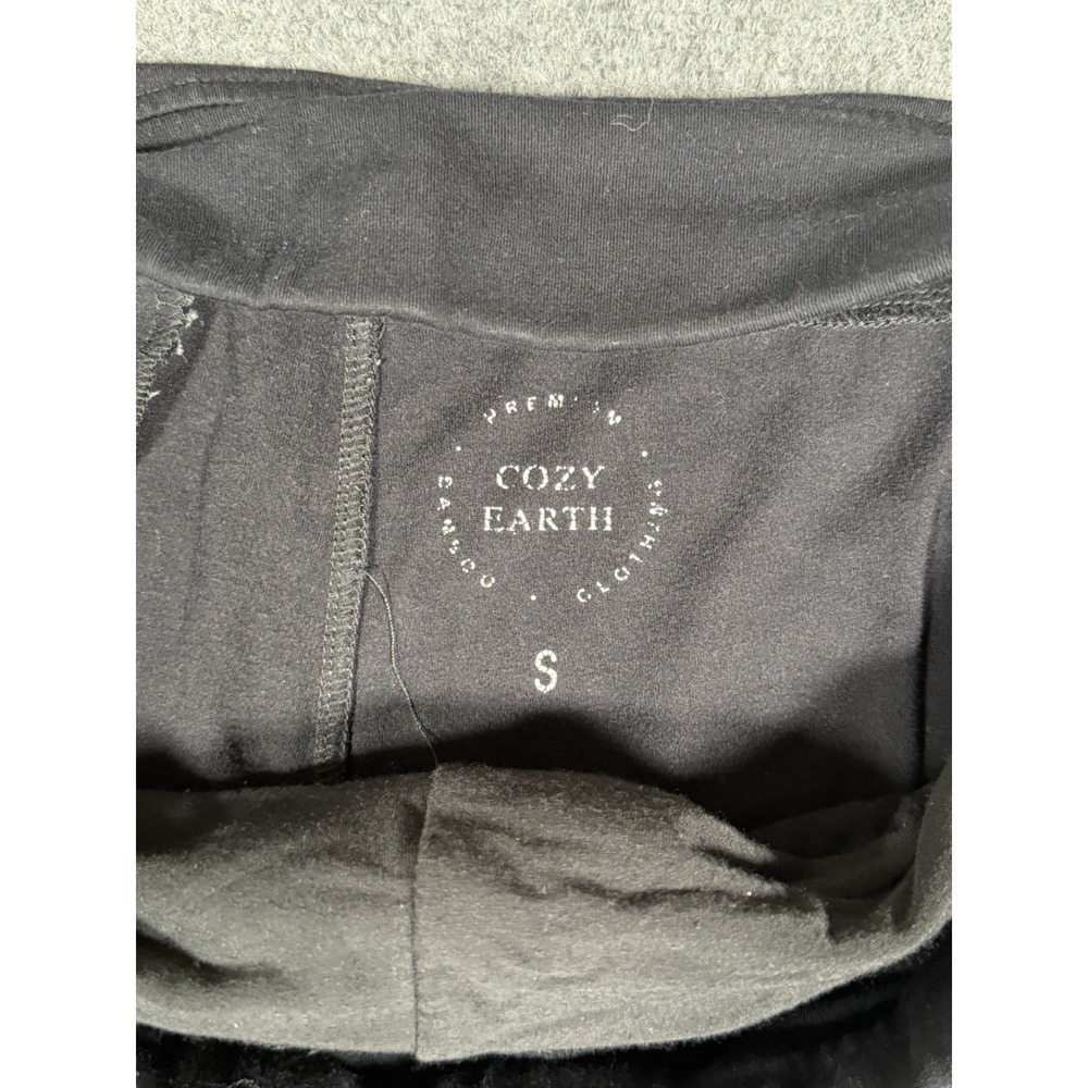 Cozy Earth Womens Small Black Bamboo Jogger Lounge Pants Drawstring Pockets - Picture 7 of 13